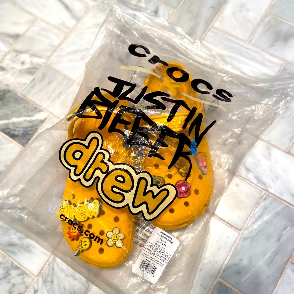 Justin Bieber's Drew House original release of Crocs collaboration! Tags on!